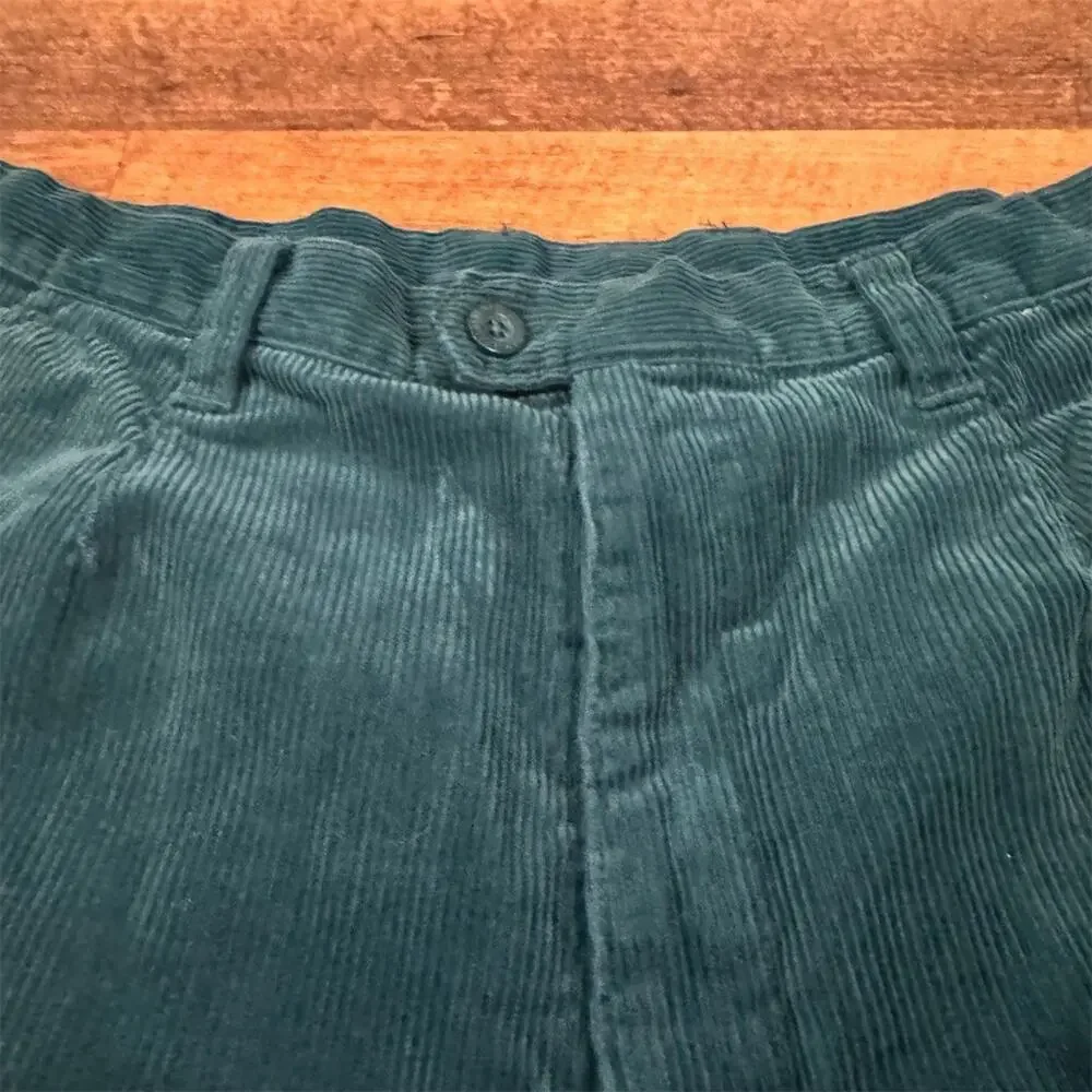 VTG Northern Reflections Pants Jeans Corduroy Size 12 Teal High Rise Straight